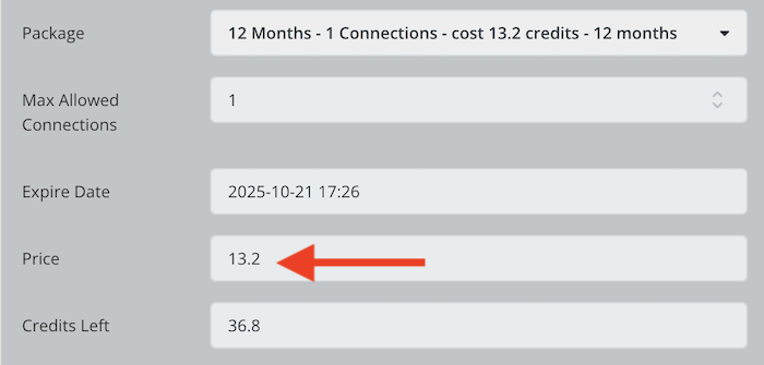 the look of new prices for sub-reseller