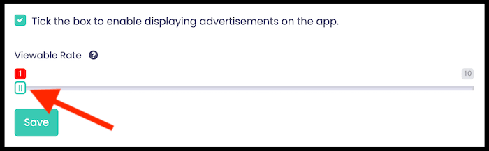 configuring the rewarded ads settings
