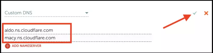 CF nameservers are placed inside the domain