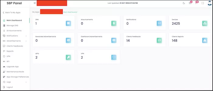 WHMCS Smarters SBP Dashboard