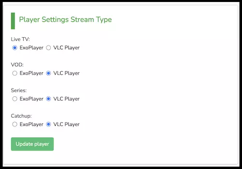 stream type